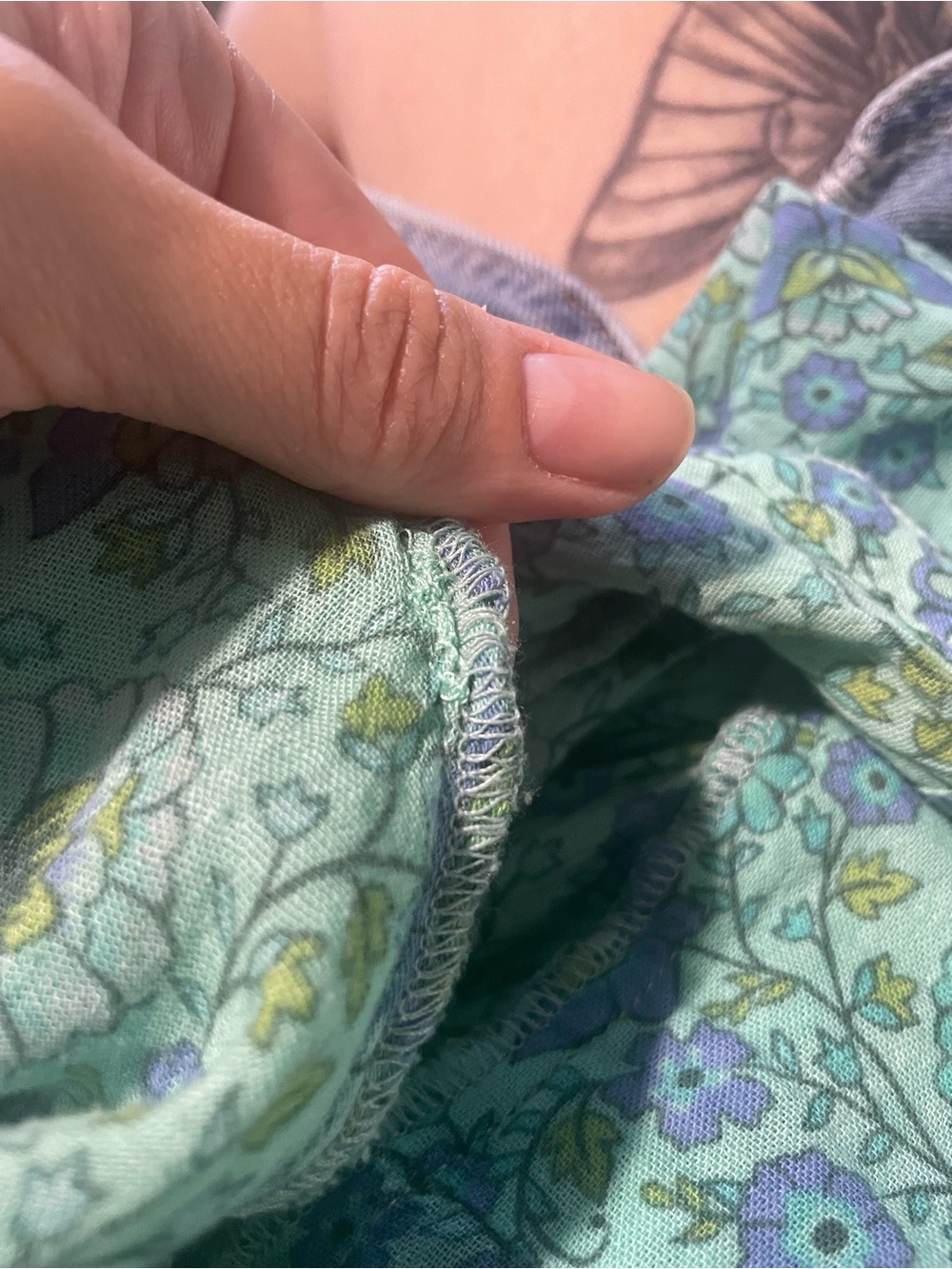 Spell Turquoise Floral Peasant Blouse - Picture 16 of 16